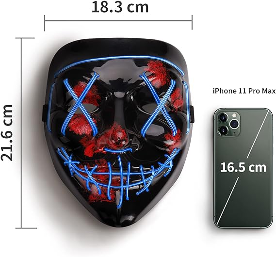 LED Halloween Maske – Der Purge-Style für deinen Auftritt im Dunkeln!