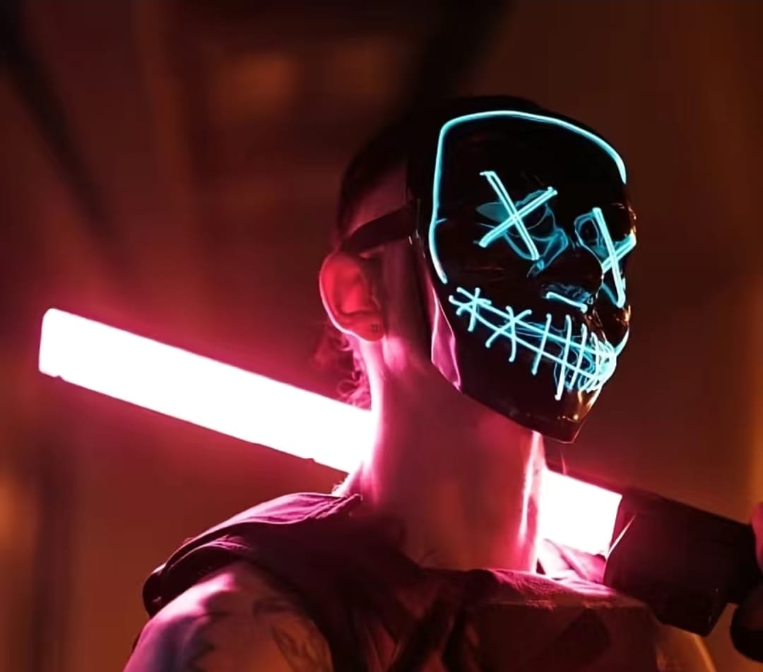 LED Halloween Maske – Der Purge-Style für deinen Auftritt im Dunkeln!