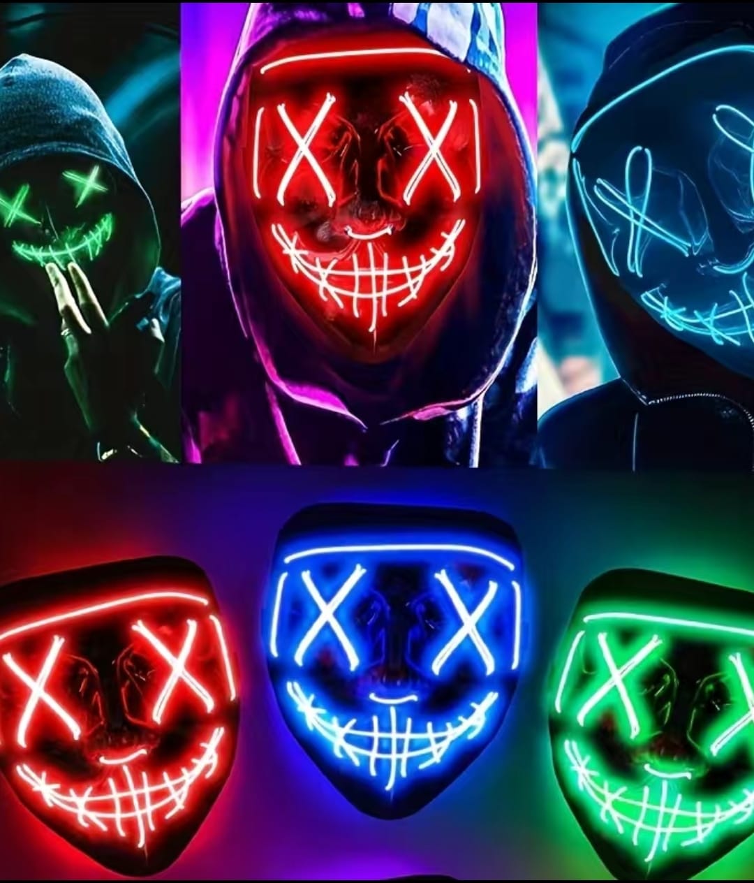 LED Halloween Maske – Der Purge-Style für deinen Auftritt im Dunkeln!